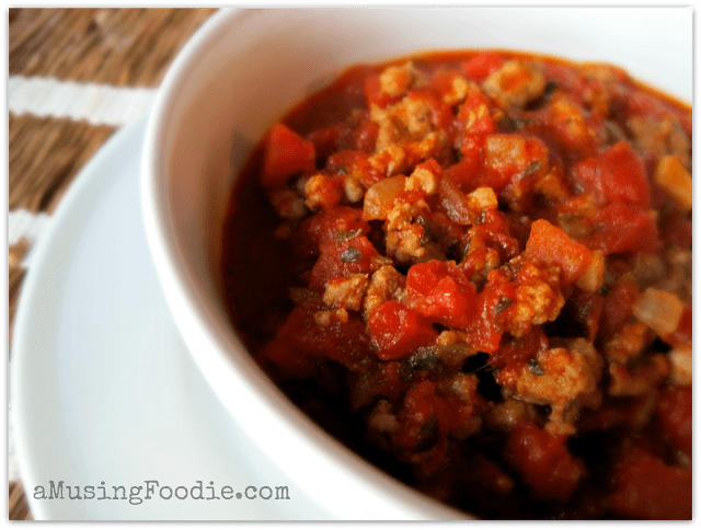 No Bean Pork Chili | http://aMusingFoodie.com no bean pork chili, dinner recipes, chili recipes