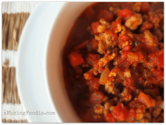 No Bean Pork Chili | http://aMusingFoodie.com no bean pork chili, dinner recipes, chili recipes