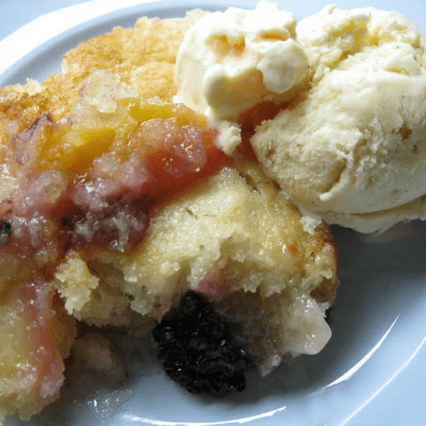 This simple peach blackberry cobbler will melt in your mouth—better make a double batch!