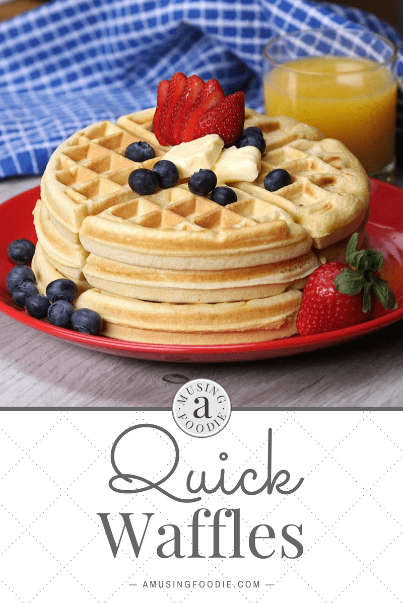 Who doesn't want a recipe for quick waffles on the weekend? These are perfect every time!