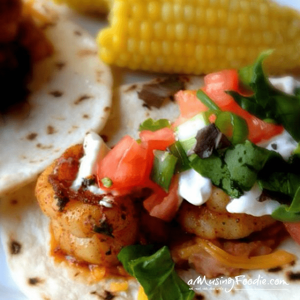 Simple Grilled Chili Shrimp Tacos