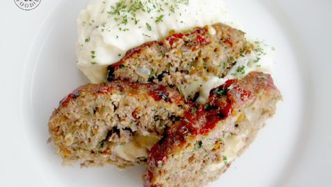 This cheese stuffed meatloaf is a total comfort food. You'll be coming back for seconds!
