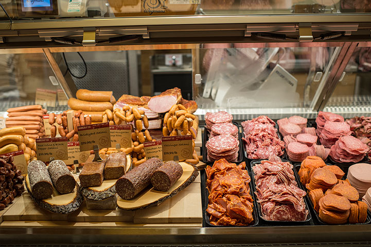 Specialty meats and charcuterie at Wegmans.