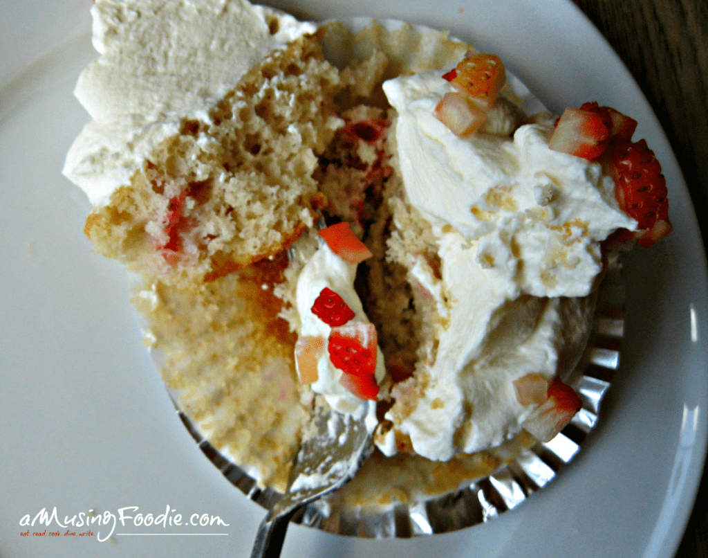 Strawberry Shortcake Cupcakes with Vanilla Whipped Cream Frosting