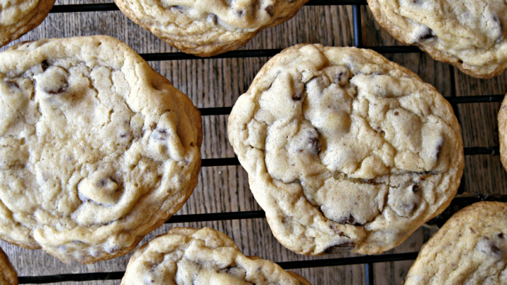 These classic soft and chewy chocolate chip cookies will have you coming back for more. Best eaten warm with a cold glass of milk!