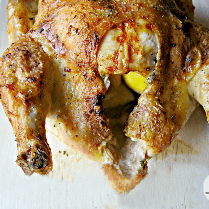 Roast lemon pepper chicken is a perfect Sunday dinner comfort food!