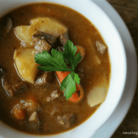 Savor this hearty beef stew, a delicious comfort food perfect for chilly days.