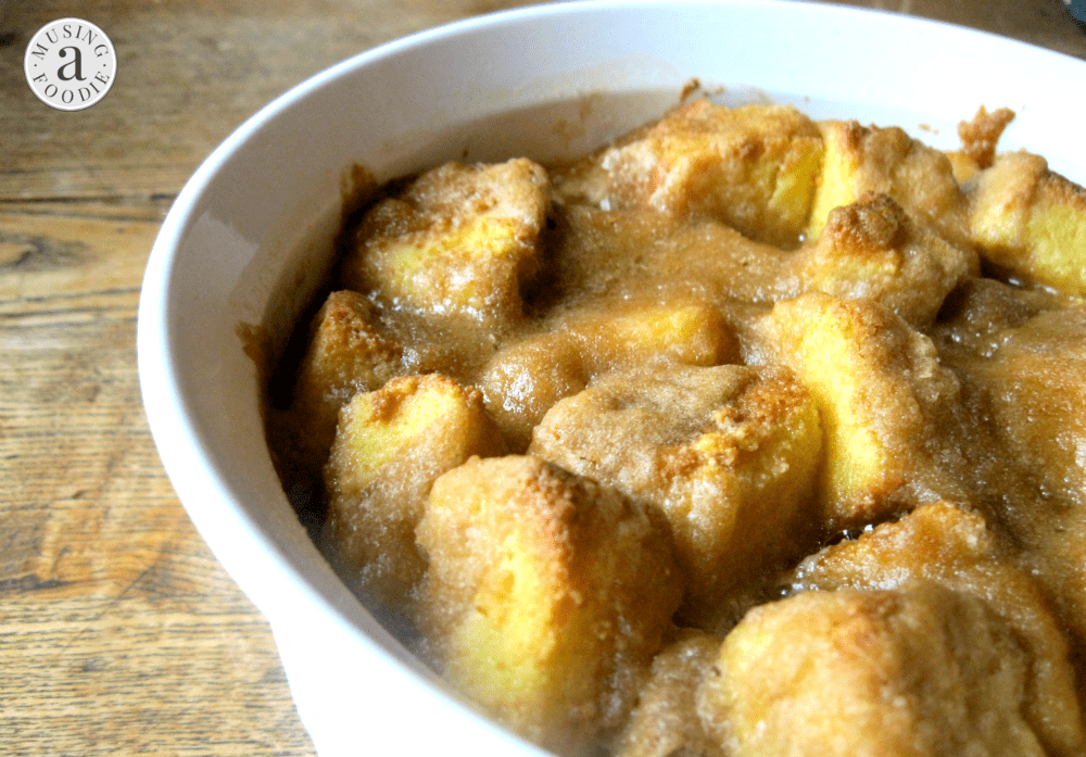 Think of this hazelnut pound cake pudding as traditional bread pudding with a modern sweet and velvety twist!