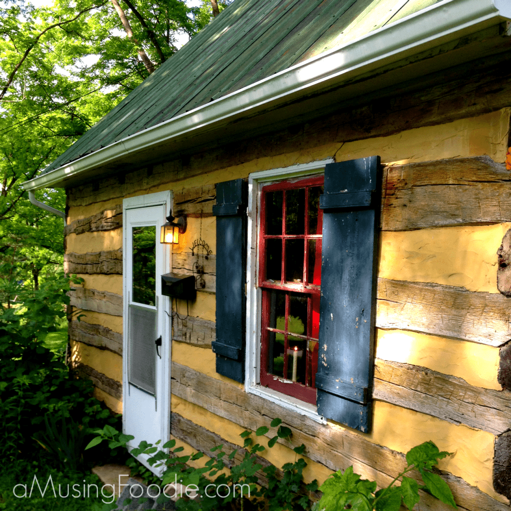 The log cabin at the farm.