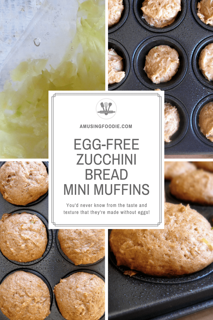 You'd never know from the taste and texture that these egg-free zucchini mini muffins are made without eggs!