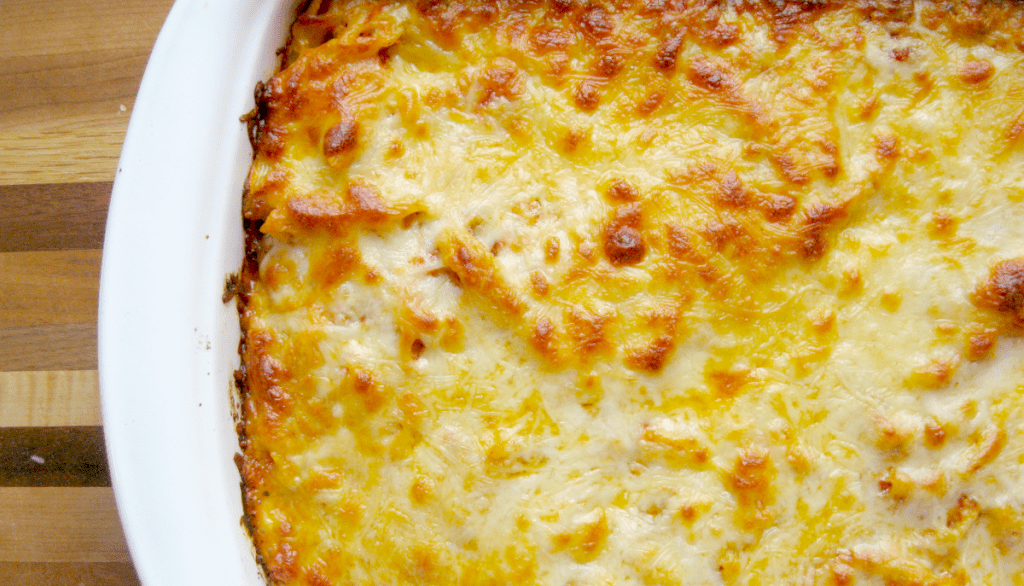 Irresistible cheesy baked ziti casserole, perfect for gatherings or delicious leftovers.