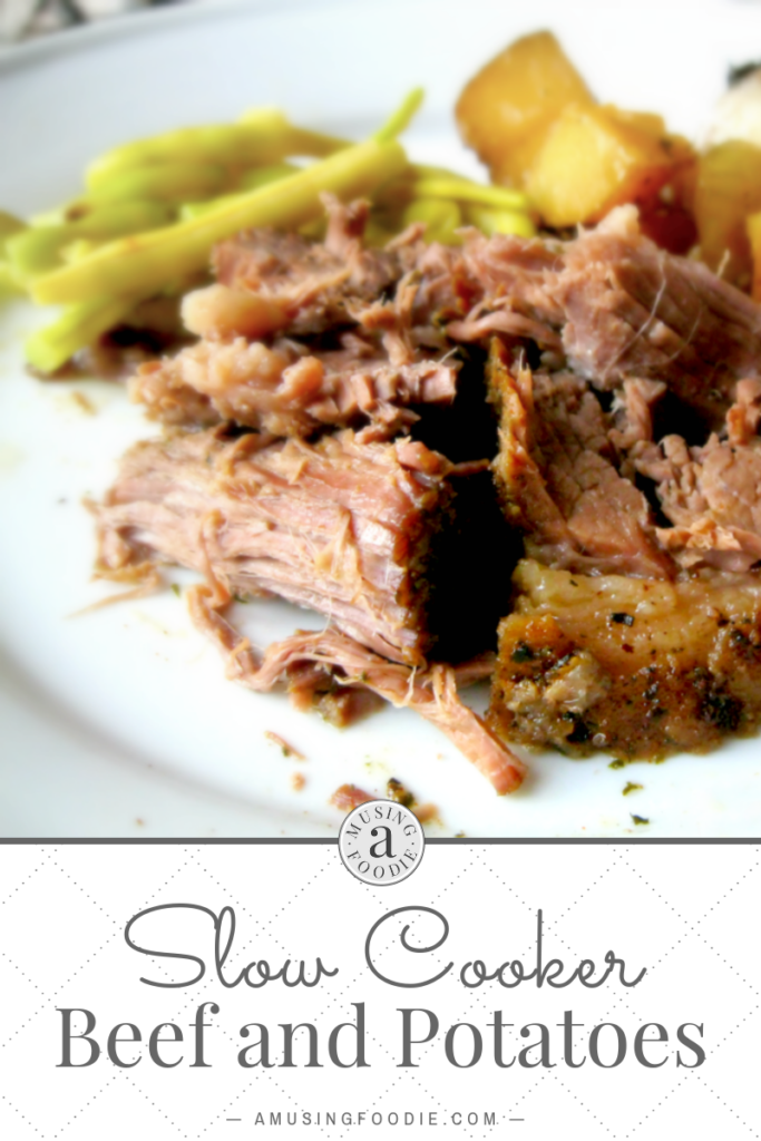 Slow cooker beef and potatoes is the perfect comfort food for a chilly fall or winter evening.