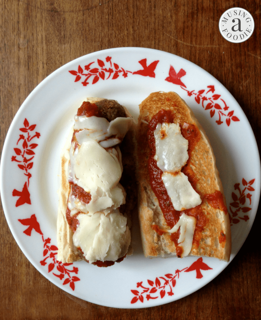 This vegetarian "meatball" sub is a nice meatless alternative to the classic!