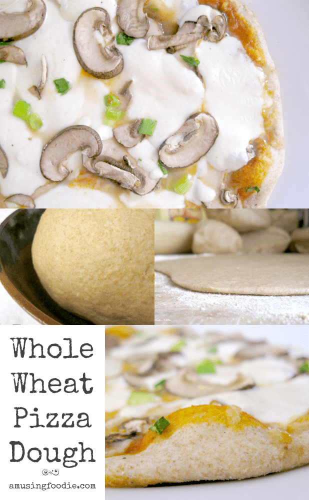 Easy homemade whole wheat pizza dough!