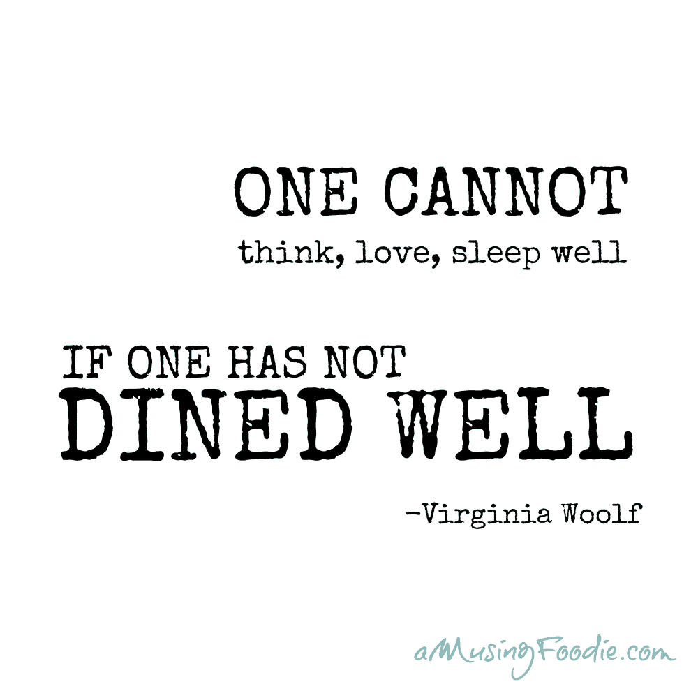 Virginia Woolf Food Quote