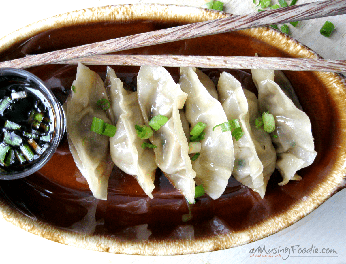 Homemade beef potstickers are delicious!