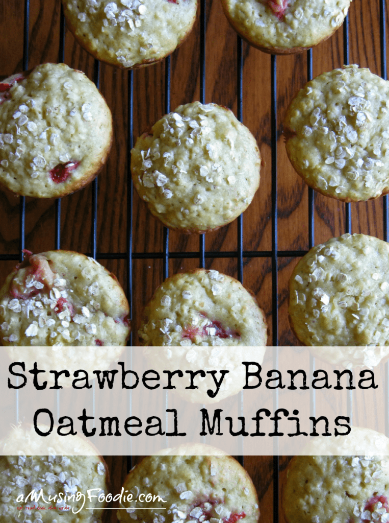 Strawberry Banana Oatmeal Muffins