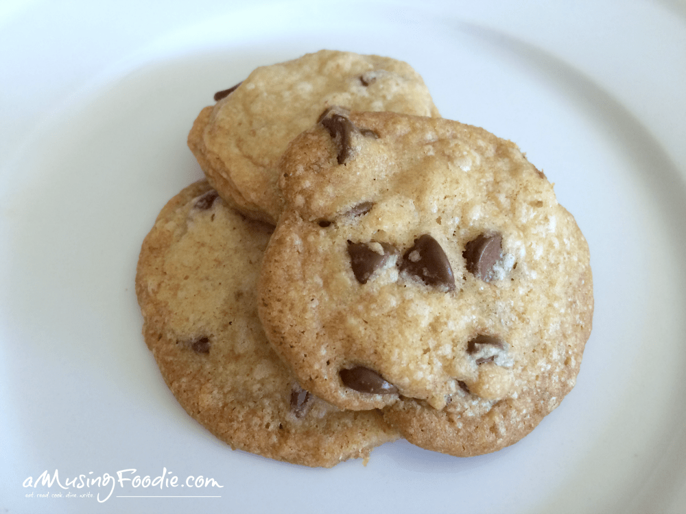 Chocolate chip cookies made with coconut oil are delightful!