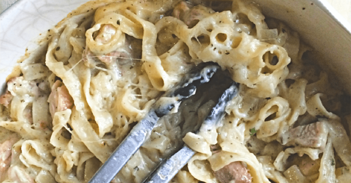 You'll love this creamy chicken pasta bake—the seared chicken thighs are what makes it!