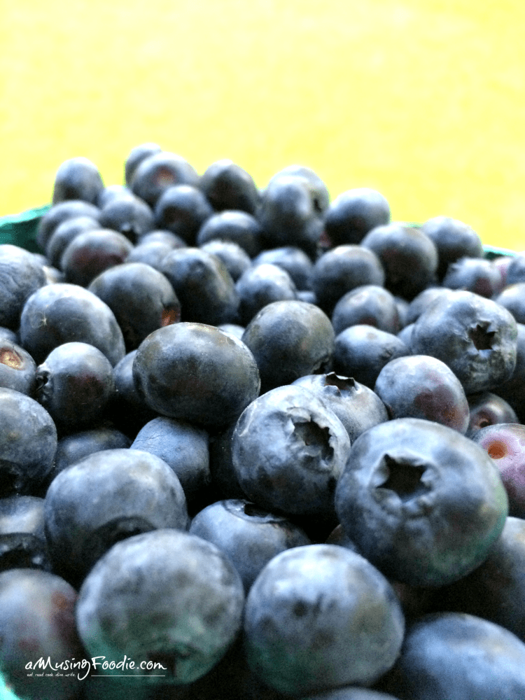 Fresh Maryland blueberries for the best blueberry cobbler EVER!
