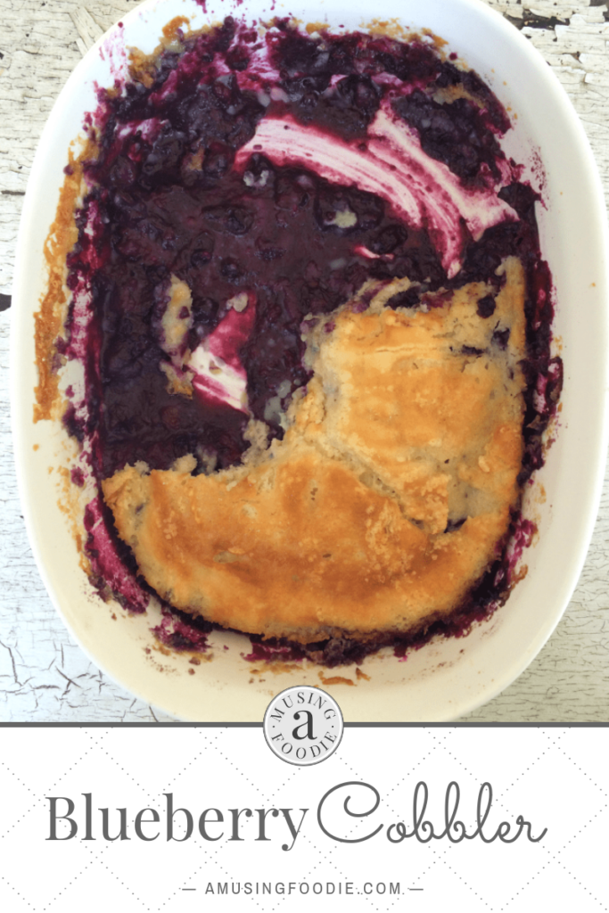 Blueberry cobbler—this blueberry cobbler—is the best dessert ever!