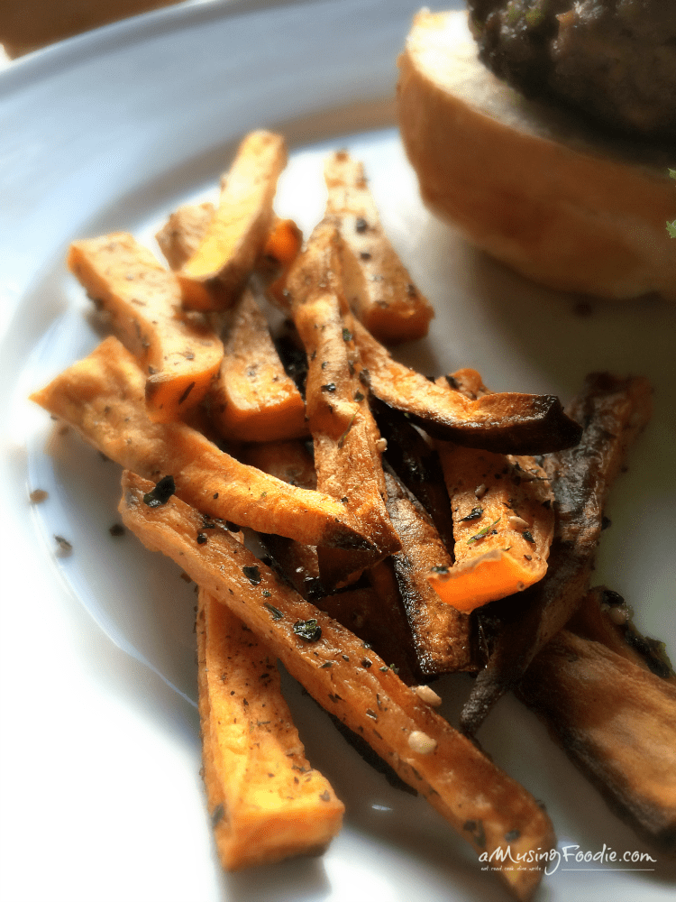 Marley Spoon: Soy-Miso Beef Burgers with Japanese-Seasoned Sweet Potato Fries