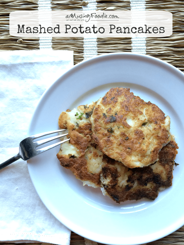 Use leftover mashed potatoes to make these dreamy, buttery, melt-in-your-mouth mashed potato pancakes! Sooo good, and ready in less than 15 minutes (using leftovers)!