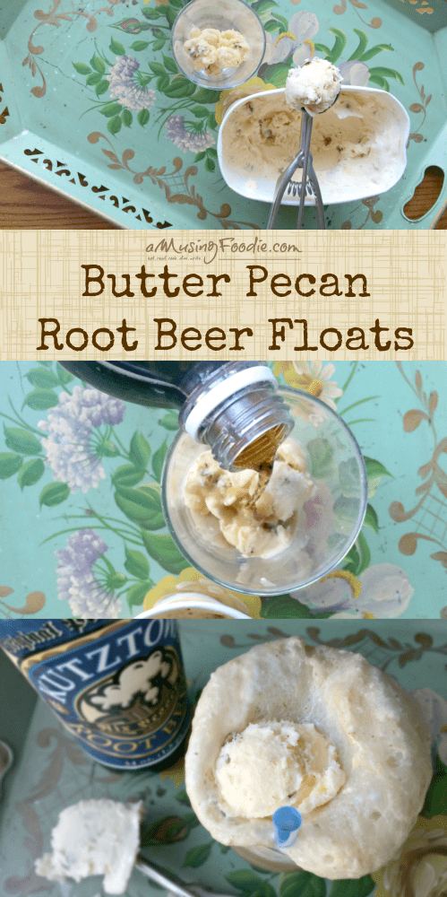 Butter Pecan Root Beer Floats