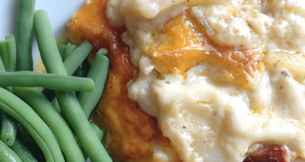 These creamy and cheesy scalloped potatoes are ooey-gooey and oh so good!