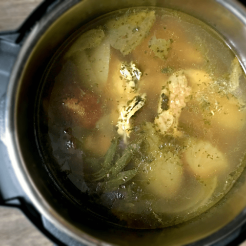 Instant Pot chicken stock is ready in an hour and tastes just like a slow cooked stock that's been simmering away for hours and hours.