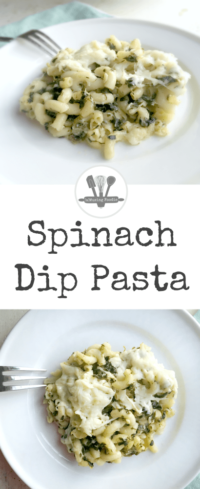 Spinach dip pasta has all the creamy, garlic-y, Parmesan goodness you love about a spinach dip appetizer!