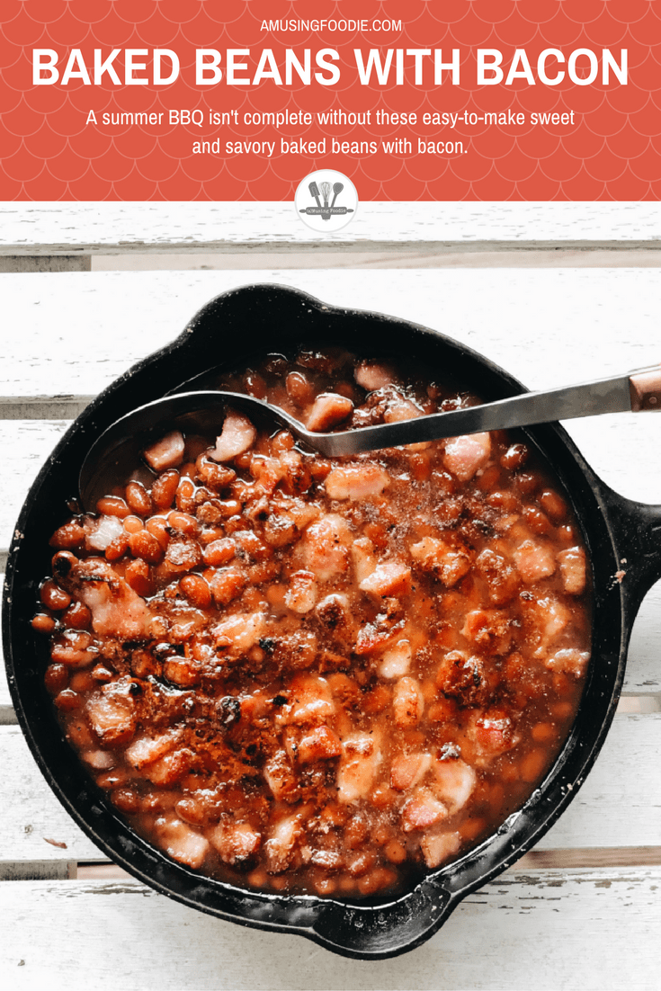 A summer BBQ isn't complete without these easy-to-make sweet and savory baked beans with bacon.