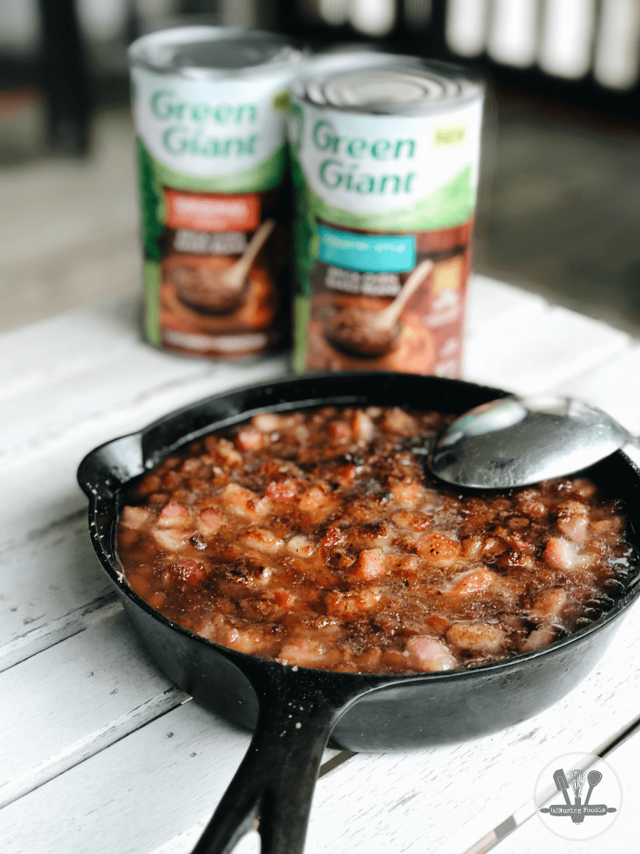 A summer BBQ isn't complete without these easy-to-make sweet and savory baked beans with bacon.