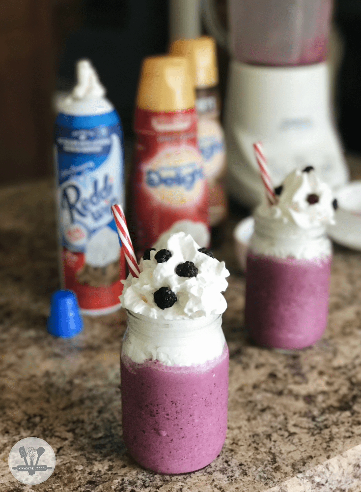 Make this yummy black raspberry frappe at home in minutes—with only a few ingredients—to celebrate summer!