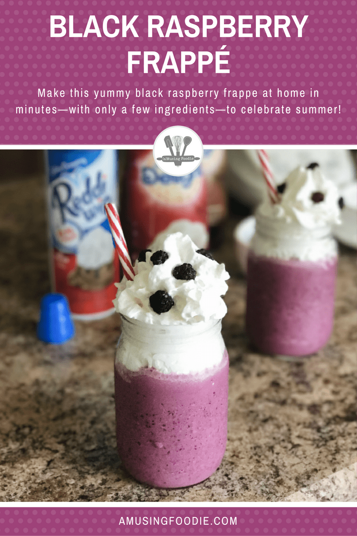 Make this yummy black raspberry frappe at home in minutes—with only a few ingredients—to celebrate summer!