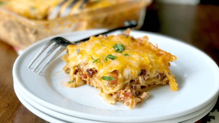 The deep layers of flavor in this chipotle chicken lasagna are a surprising treat, given how simple it is to make. It's the perfect recipe to add to your dinner rotation and you can even make it ahead!