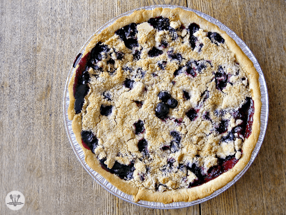 Use fresh or frozen fruit to make this easy and delicious blueberry peach pie!