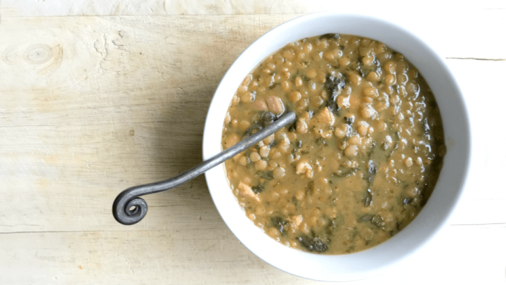 This chicken and lentil soup is a hearty meal that'll warm you to the bone!