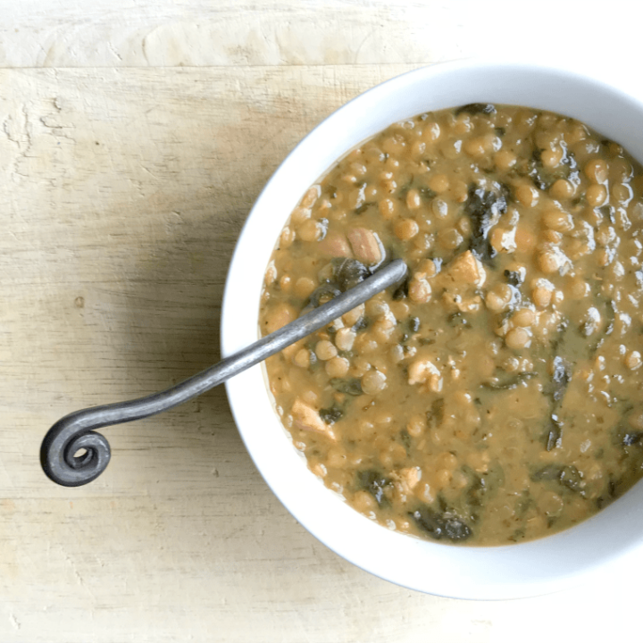 This chicken and lentil soup is a hearty meal that'll warm you to the bone!