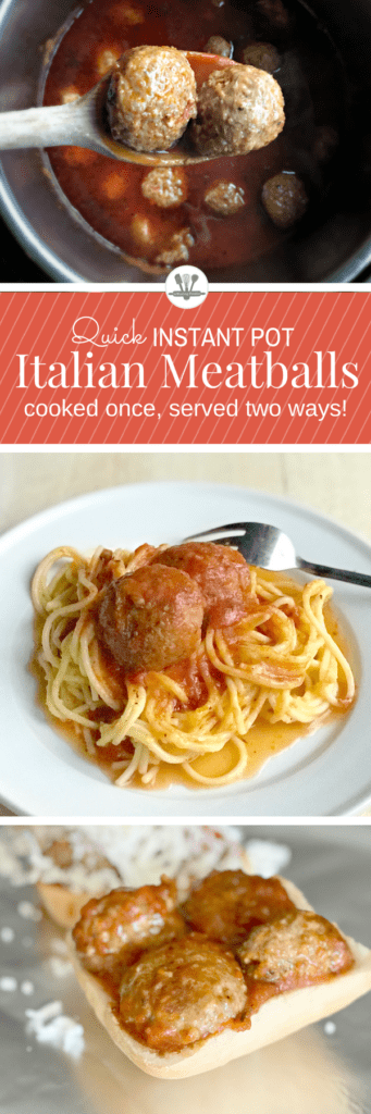 There's hardly anything better than Italian meatballs on the table in a half hour, and having dinner taken care of for later in the week, too!