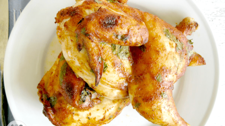 This chili lime coconut roast chicken with only five ingredients is super simple to make!
