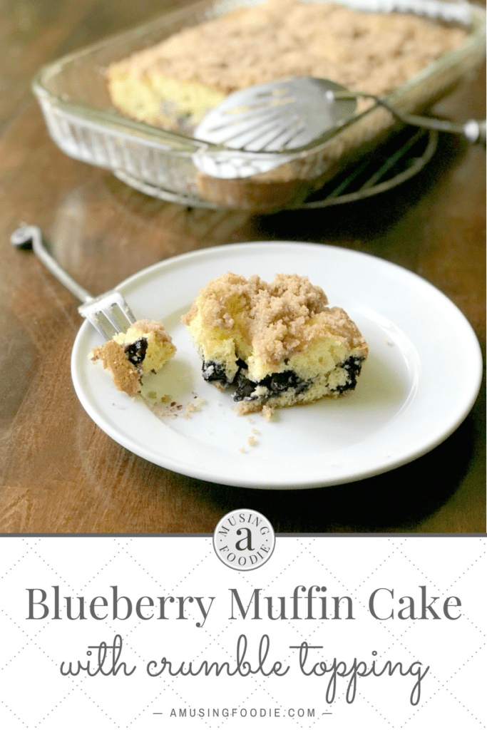 This blueberry muffin cake is all the mouth-watering flavor of traditional blueberry muffins—complete with a yummy crumble topping! —without the fuss of filling tins or storing individual muffins. 