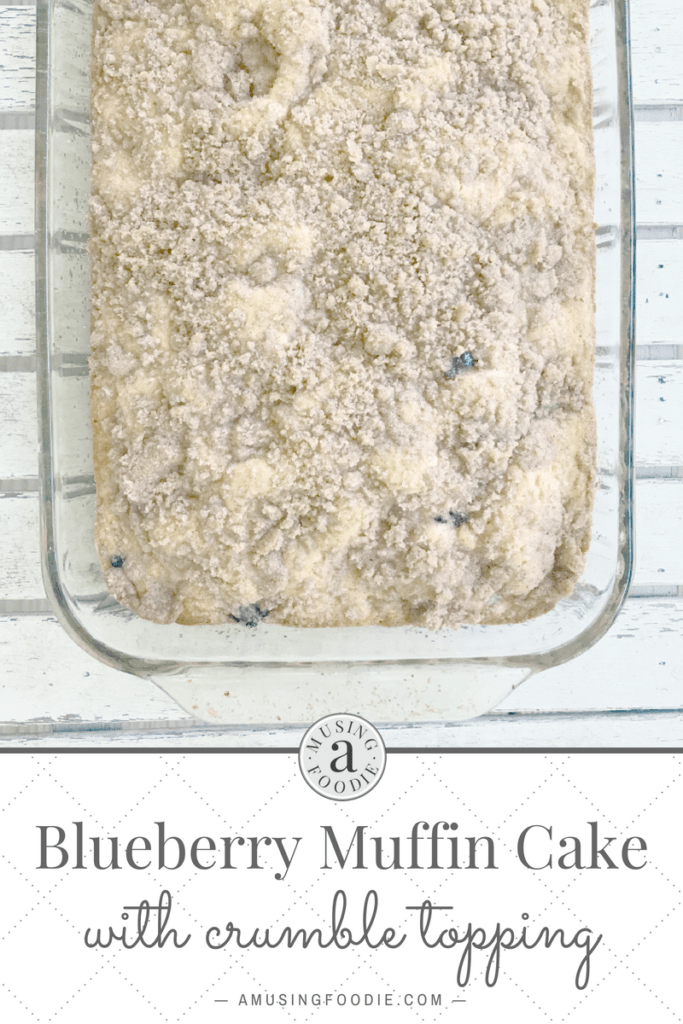 This blueberry muffin cake is all the mouth-watering flavor of traditional blueberry muffins—complete with a yummy crumble topping! —without the fuss of filling tins or storing individual muffins. 