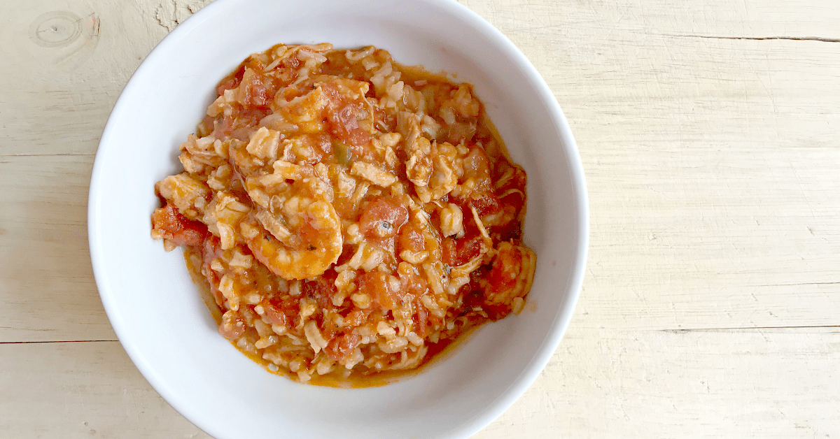 This shrimp and chicken jambalaya made in an Instant Pot is a simple and unique take on the traditional, melt-in-your-mouth savory stew.