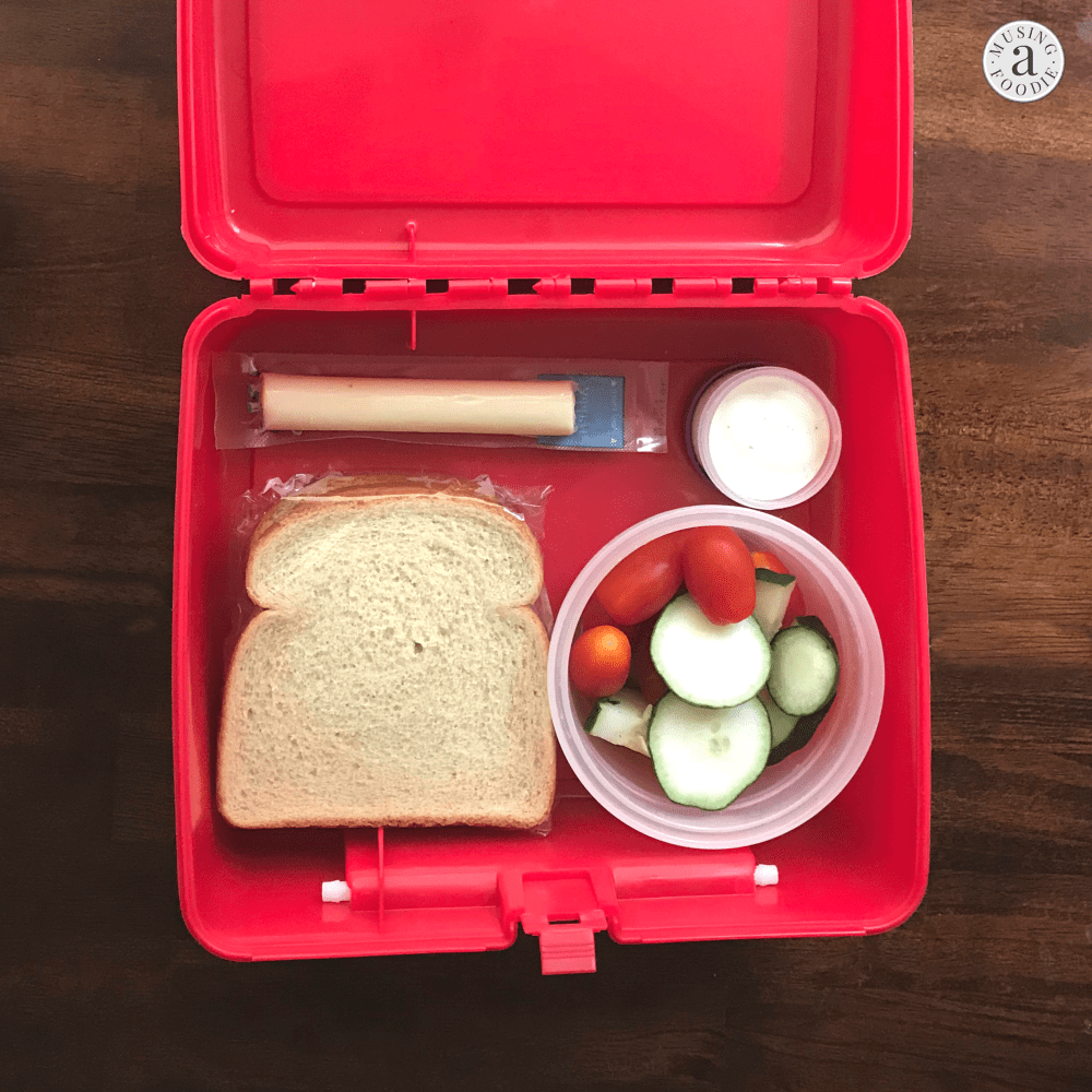 A traditional PB&J can stir up nostalgia as the epitome of a lunchbox classic, especially with—in my case—a heavier ratio of peanut butter to spread, and a side of classic, salty potato chips!