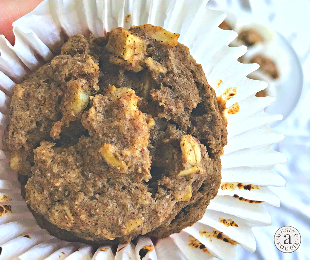 These cinnamon apple oatmeal muffins made with whole wheat flour are a perfect hearty grab-n-go breakfast or snack option.