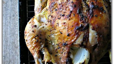 Weeknight Roast Chicken Stuffed With Clementines, Garlic and Onions
