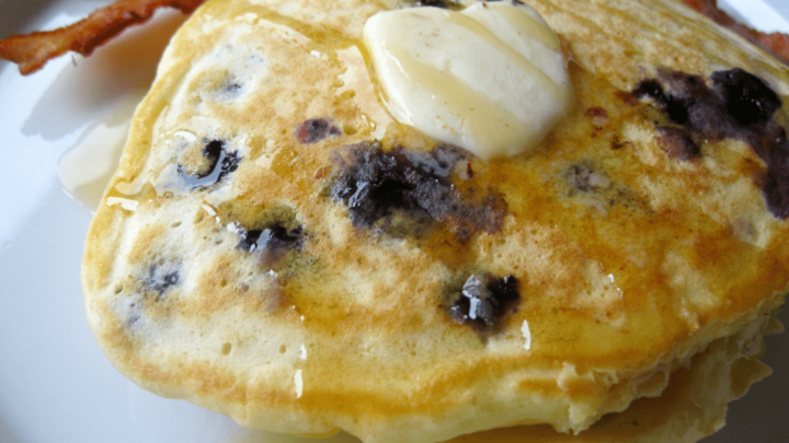Homemade blueberry pancakes are the best!
