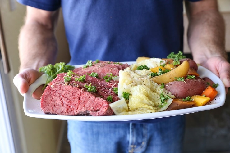 Even though most folks think about corned beef recipes in March thanks to St. Patrick's Day, corned beef makes for a yummy meal any time of the year! Try this Crock Pot corned beef and cabbage from theroastedroot.net!
