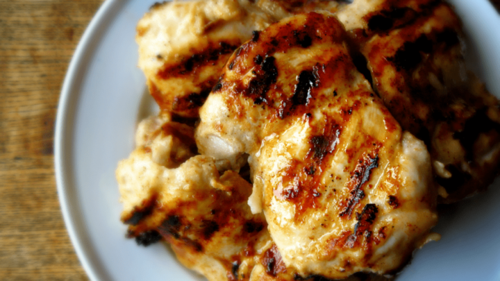 Grilled Ginger Spiced Chicken Thighs